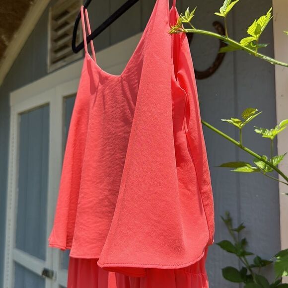 🦋Mossimo Coral sundress sleeveless Maxi dress. With side slit size M NWT - Picture 10 of 13